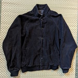 Vintage K-Brand Corduroy Bomber Jacket Black Men's Size Medium Made in USA